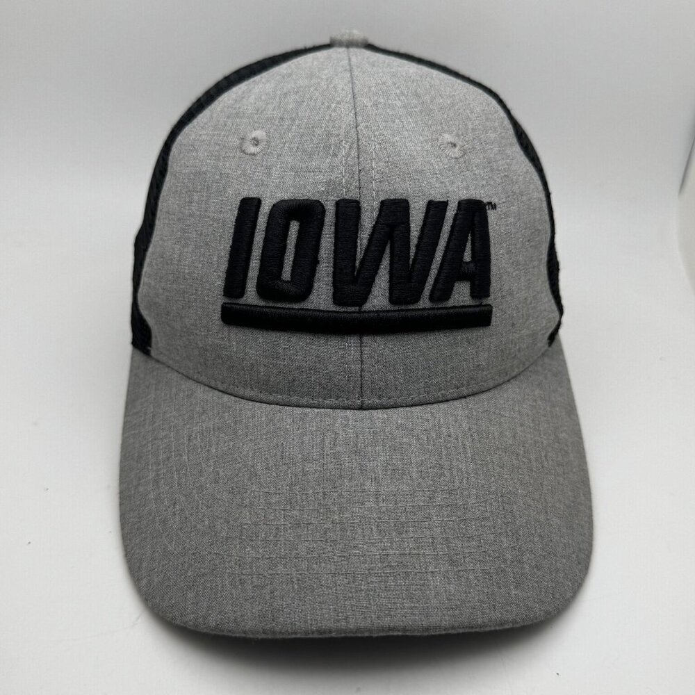 Authentic Brand Iowa Hawkeyes NCAA Youth Grey Black Mesh Snapback Hat Cap